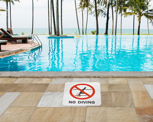 Pool Depth Markers Signs