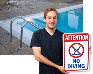 No diving signs