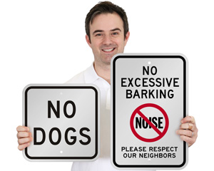 No Dog Allowed Sign