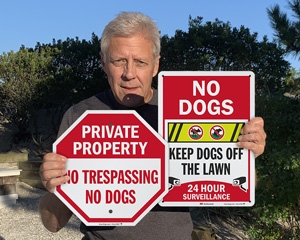 Keep Dogs Off The Lawn Sign