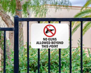 No Gun Or Weapon Sign