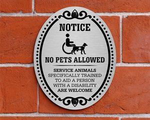 No Pets Allowed DiamondPlate™ Door Sign