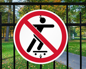 No Skateboarding Symbol Sign