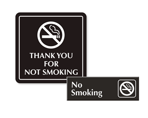Engraved No Smoking Signs