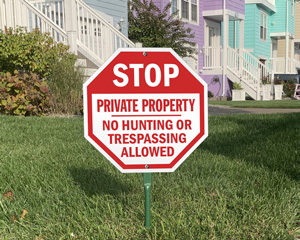 No Hunting Or Trespassing Allowed Sign