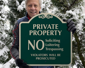 Designer Private Property Sign