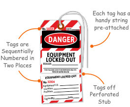 Numbered Lockout Tags