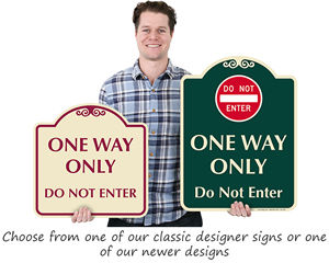 One Way, Do Not Enter Signature Signs