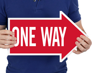 One Way Right Direction Sign