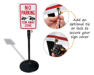 Optional tie downs for sign covers