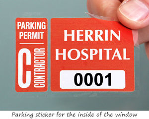 Parking permit for a hospital