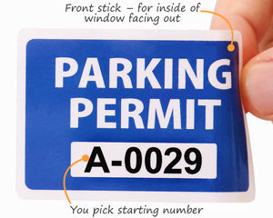 Parking permit decals