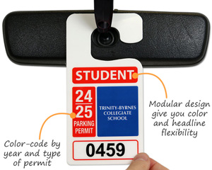 Parking permit hang tag template