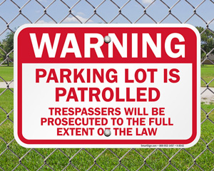 Parking Secuirty Sign