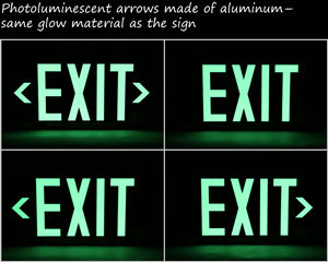 Photoluminescent Exit Signs in Night