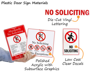 Popular No Soliciting Door Signs