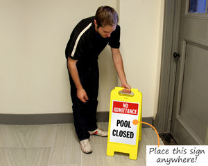 Portable pool signs
