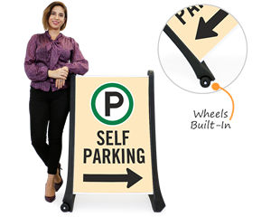 Portable self- park signs
