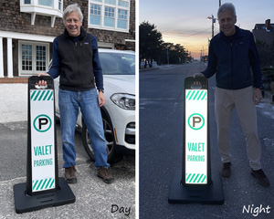 Portable valet parking signs