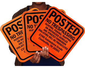 Posted No Trespassing Signs