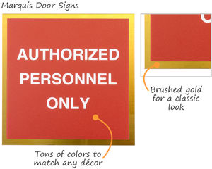 Premium employee door signs