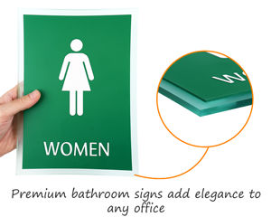 Premium restroom signs