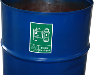 Printer cartridges recycling labels