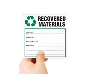 Recovered Materials Label