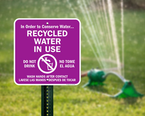 Recycled Water Sign