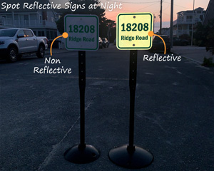 Reflective address sign