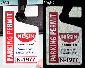 Reflective parking tags