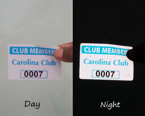 Reflective parking permits