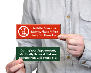 Refrain From Cell Phone Use Signs