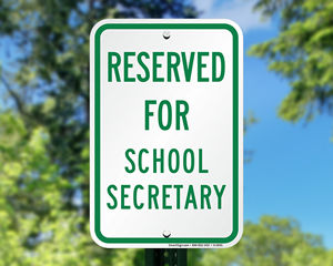 Reserved for principal parking sign