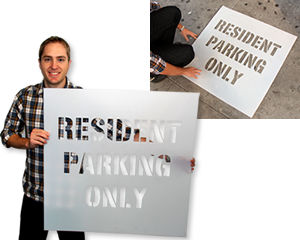 Resident Parking Stencils