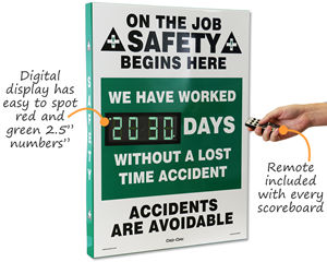 Safety scoreboards digital