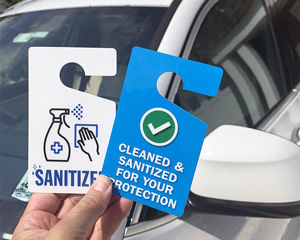 Sanitized vehicle tags