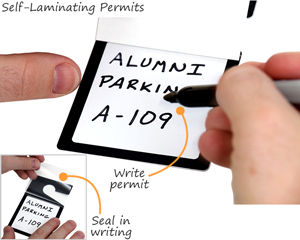 Self-laminating parking permit