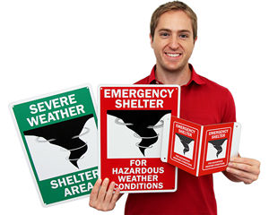 Emergency shelter signs