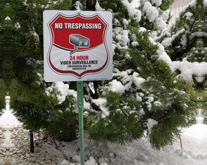 No Trespassing Shield Sign