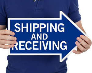 Shipping And Receiving Arrow Sign