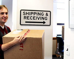 Shipping And Receiving Dark Arrow Sign