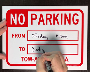 No Parking Security Signbook