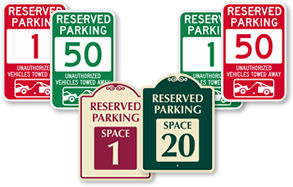 All Reserved Parking Spot Signs