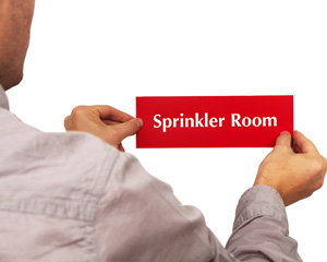 Spinkler room sign