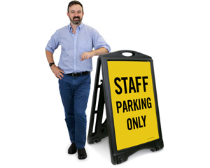 Staff Parking Only Sidewalk Sign