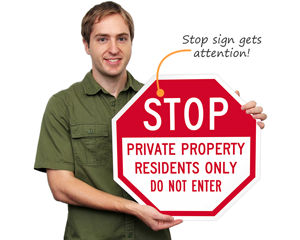 Stop Private Property Signs