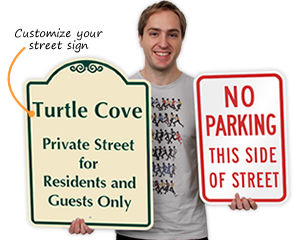 Street parking signs