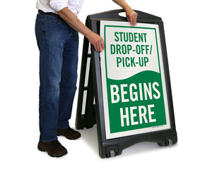 Student Drop off Pick Up School Sign