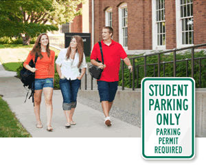 Student Parking Signs